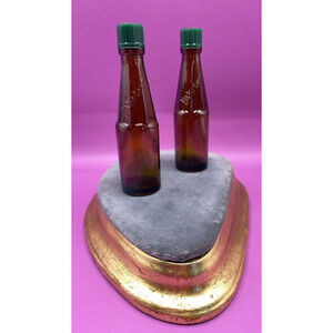 Vintage Empty Underberg Bottle Made In Germany With Functional Caps - Set of 2